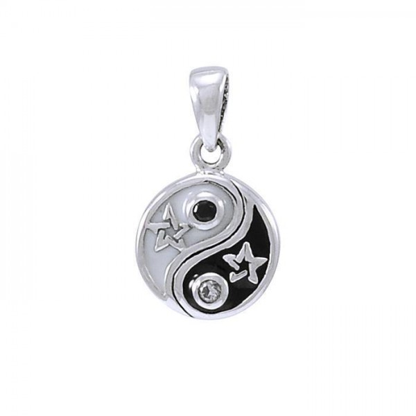 Yin Yang The Star Sterling Silver Pendant