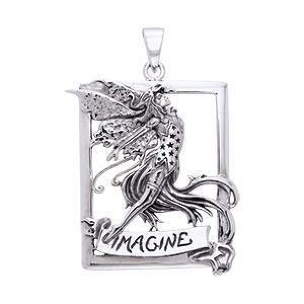 Amy Brown Imagine Fairy ~ Sterling Silver Jewelry Pendant