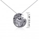 Silver Motherhood Mermaid Pendant and Chain Set by Selina Fenech