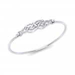 Hold me now and for all eternity ~ Sterling Silver Celtic Knotwork Bracelet Jewelry