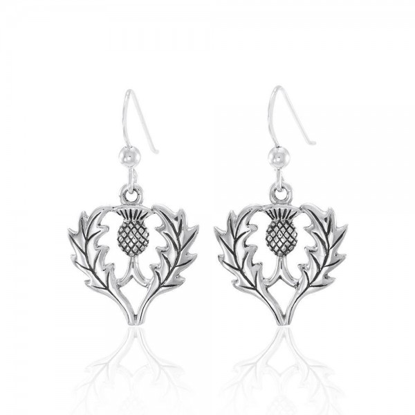 A beautiful glory of Scotland ~ Sterling Silver Jewelry Scottish Thistle Earrings
