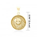 Wonderful Wolf Solid Gold Pendant