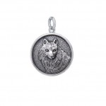 Merveilleux loup Sterling Silver Charm