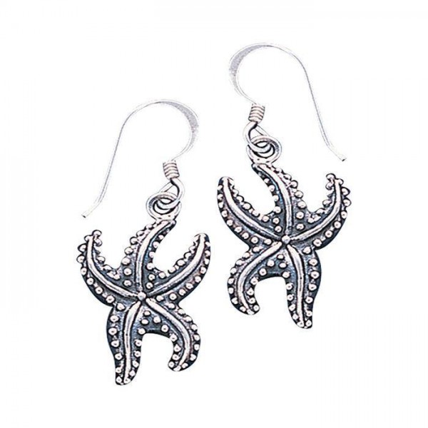 Dancing Starfish Silver Earrings