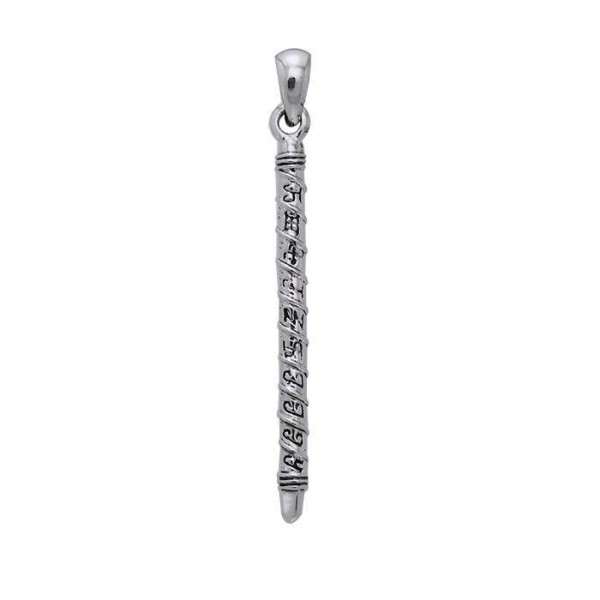 Magic Wand Silver Pendant by Oberon Zell