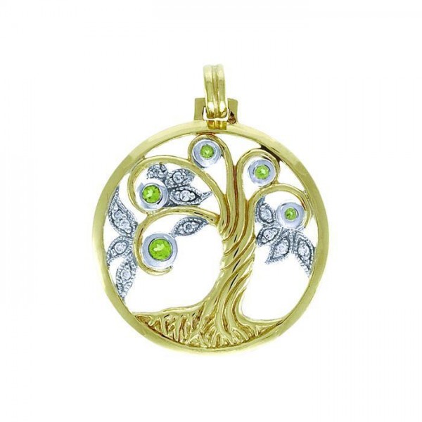 Tree of Life Silver and Gold Pendant