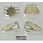 Alpha And Omega Sterling Silver and Gold Ring