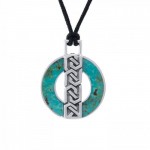 Celtic Ring Gemstone Corded Necklace