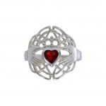 Celtic Claddagh Knotwork Sterling Silver Ring