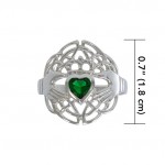 Celtic Claddagh Knotwork Sterling Silver Ring