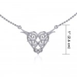 A tasteful expression of inner love, strength and passion ~ Celtic Knotwork Heart Sterling Silver Necklace Jewelry
