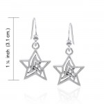 Star Astral Knotwork Silver Earrings