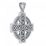 Manifest the traditional faith ~ Sterling Silver Celtic Cross Triquetra Pendant Jewelry