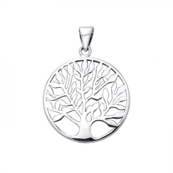 Hollow Tree of Life Silver Pendant