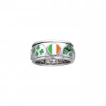 Ireland Flag Shamrock Spinner ring
