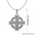 Manifestez la foi traditionnelle ~ Croix celtique en argent sterling Triquetra Pendentif Bijoux