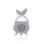 Cook up some magick in the witches cauldron ~ Sterling Silver Jewelry Pendant