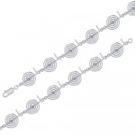 Reiki Spiral Silver Bracelet