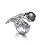 Graceful and free ~ Dali-inspired fine Sterling Silver Ring with Citrine gemstones