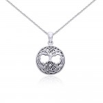 Silver Celtic Tree of Life Pendant and Chain Set