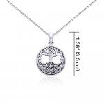 Silver Celtic Tree of Life Pendant and Chain Set