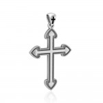Medieval Cross Sterling Silver Pendant