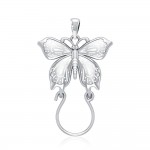 Butterfly Silver Charm Holder Pendant