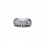 Stylized Elven Ring of Power Silver Spinner