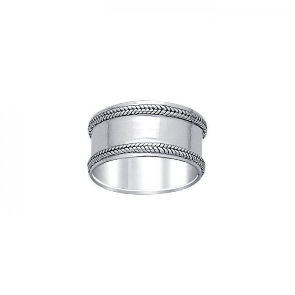 Double Braid Silver Wedding Ring