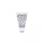 The Flag with Celtic Silver Signet Men Ring