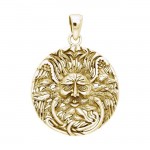 Belenos Celtic Sun God Gold Vermiel Pendant