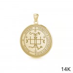 Sigil of the Archangel Gabriel Small Solid Gold Pendant