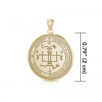 Sigil of the Archangel Gabriel Small Solid Gold Pendant