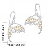 Butterfly Wing Silver and Gold Earrings
