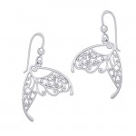 Butterfly Wing Silver Earrings