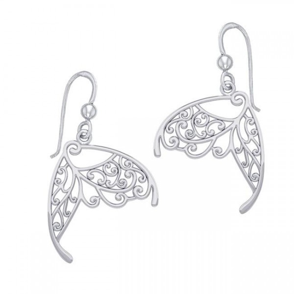 Butterfly Wing Silver Earrings