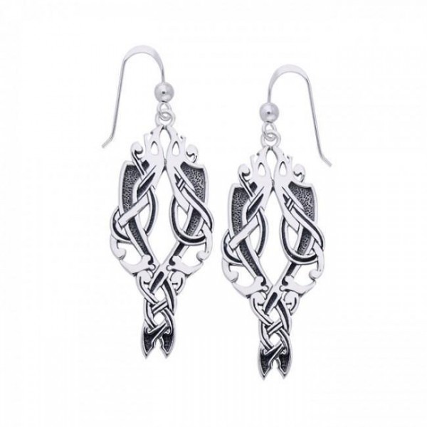 Beautiful Viking affirmation ~ Sterling Silver Urnes Dangle Earrings Jewelry