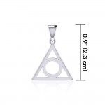 Small Triangle AA Recovery Silver Pendant