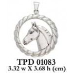 The Courageous Draft Horse ~ Silver Pendant