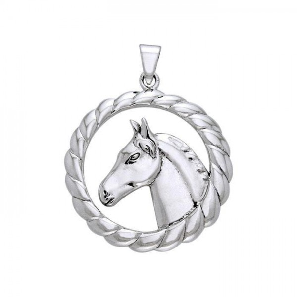 The Courageous Draft Horse ~ Silver Pendant