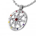 Wander through my compass ~ Sterling Silver Pendant Jewelry and gemstone