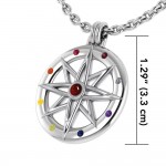 Wander through my compass ~ Sterling Silver Pendant Jewelry and gemstone