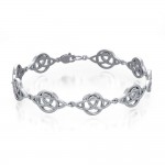 Celtic Trinity Knot Silver Bracelet