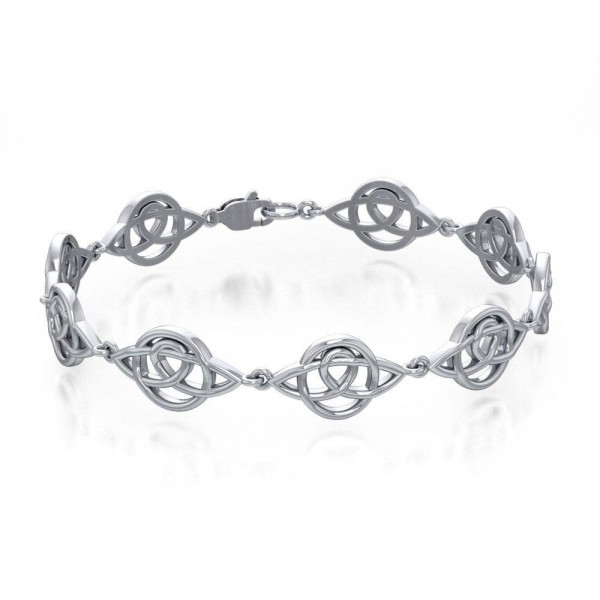 Celtic Trinity Knot Silver Bracelet