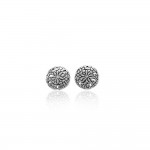 Flow with the ocean ~ Sterling Silver Jewelry Sand Dollar Post Earrings