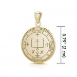 Sigil of the Archangel Raphael Small Solid Gold Pendant