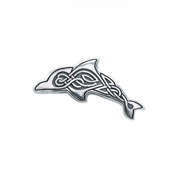 Celtic Knots Silver Dolphin Pendant