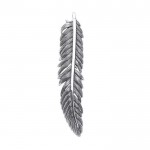 Large Feather Sterling Silver Pendant