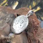 Sigil of the Archangel Cassiel Sterling Silver Small Pendant