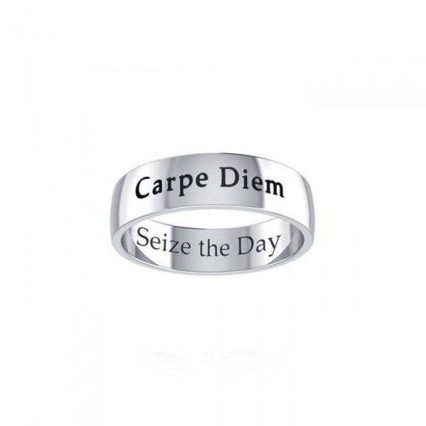 Carpe Diem Sterling Silver Ring